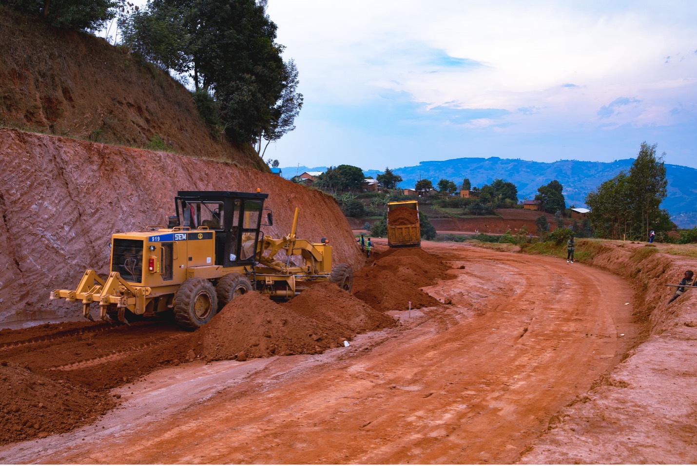 Upgrading works of the road is undergoing progressively